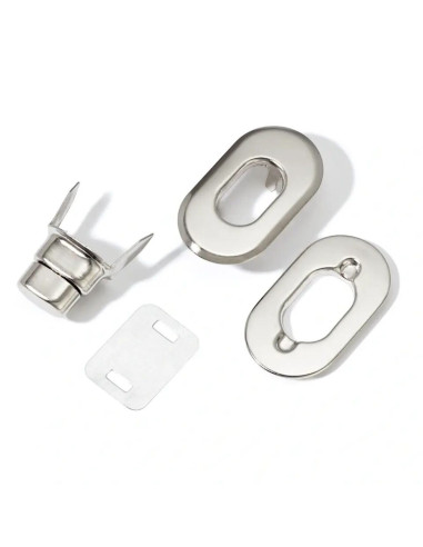 Tourniquet ovale pour sacs - Argent