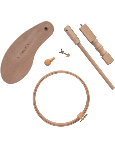 Tambour à broder sous cuisse avec cercle à broder Milward