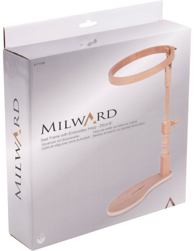 Tambour à broder sous cuisse avec cercle à broder Milward