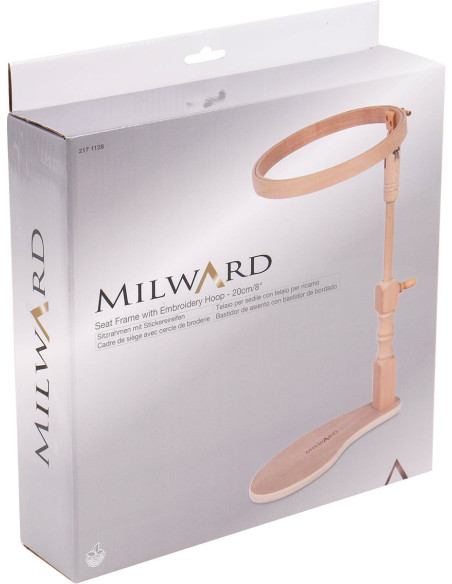 Tambour à broder sous cuisse avec cercle à broder Milward