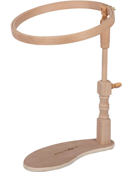 Tambour à broder sous cuisse avec 3 cercles à broder Milward