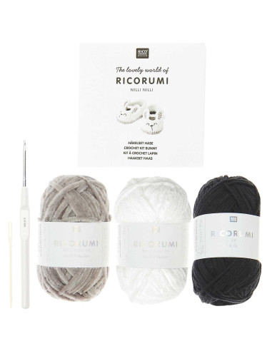 Kit crochet Baby Booties - Lapin