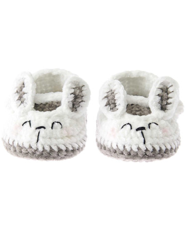 Kit crochet Baby Booties - Lapin
