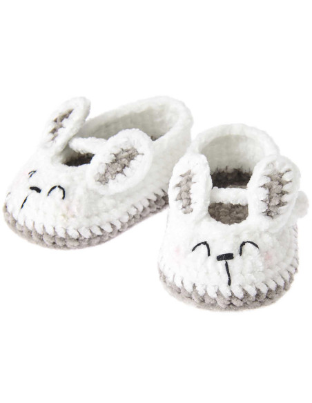 Kit crochet Baby Booties - Lapin
