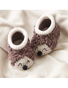 Kit crochet Baby Booties - Hérisson