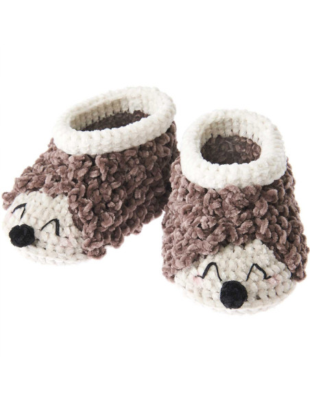 Kit crochet Baby Booties - Hérisson