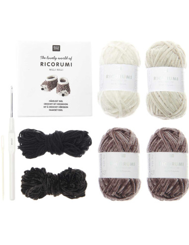 Kit crochet Baby Booties - Hérisson