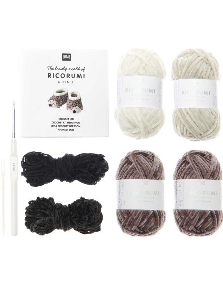 Kit crochet Baby Booties - Hérisson