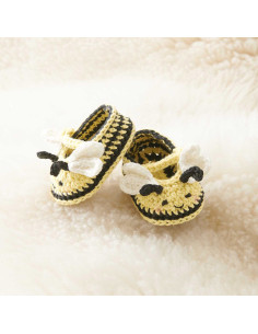 Kit crochet Baby Booties - Abeille