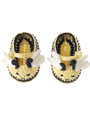 Kit crochet Baby Booties - Abeille