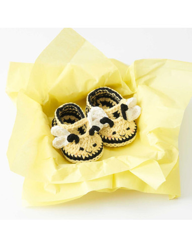 Kit crochet Baby Booties - Abeille