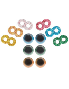 Yeux de sécurité 6 couleurs Ricorumi 12 mm - 3 paires