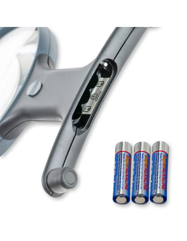 Loupe mains libres lumineuse ajustable avec cordonnet Magnishine Carson Optical
