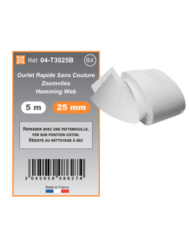 Ourlet rapide sans couture - 25 mm x 5 m