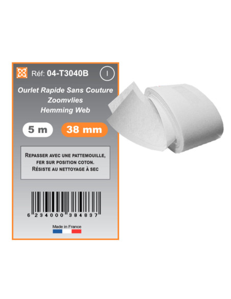 Ourlet rapide sans couture - 38 mm x 5 m