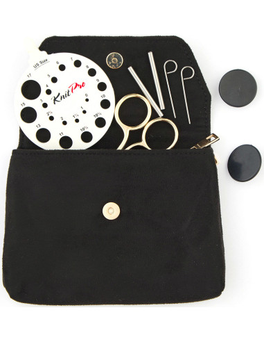 Trousse pour accessoires de tricot KnitPro - Noir
