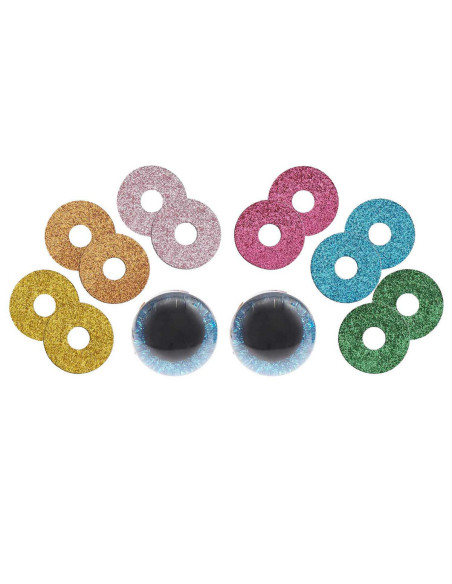Yeux de sécurité 6 couleurs Ricorumi 30 mm - 1 paire