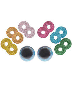 Yeux de sécurité 6 couleurs Ricorumi 40 mm - 1 paire