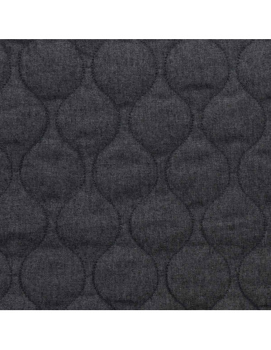 Tissu coton matelassé wave - Denim chambray
