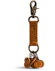 Porte clés avec lanière en cuir Muud Feliz - Whisky 2