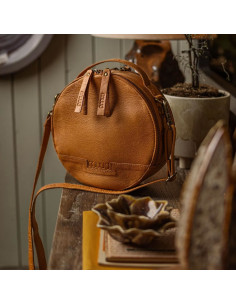 Sac à ouvrage à bandoulière rond Muud Bella - Whisky