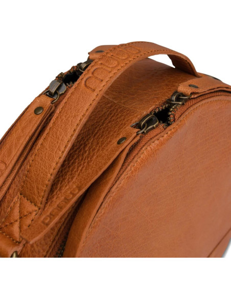 Sac à ouvrage à bandoulière rond Muud Bella - Whisky