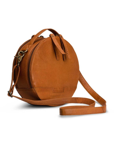 Sac à ouvrage à bandoulière rond Muud Bella - Whisky