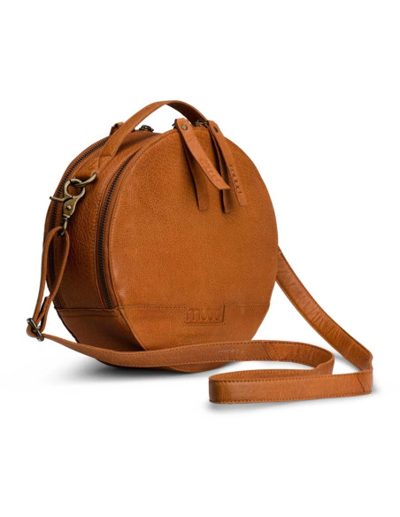 Sac à ouvrage à bandoulière rond Muud Bella - Whisky