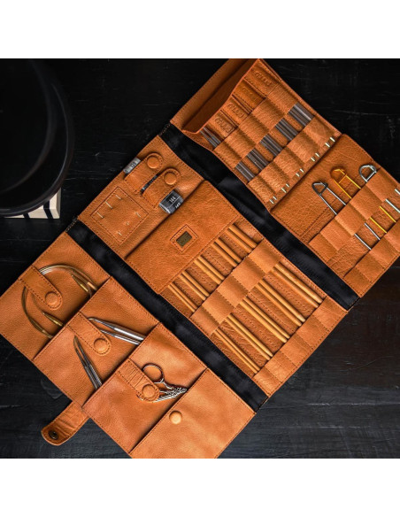 Etui pour aiguilles à tricoter Muud Lucy - Whisky