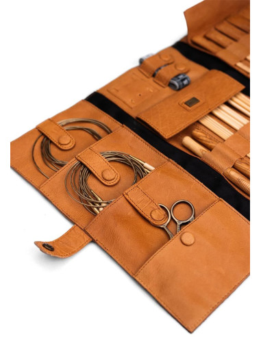Etui pour aiguilles à tricoter Muud Lucy - Whisky
