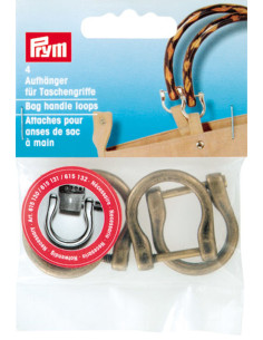 Lot 4 attaches pour anses de sacs à main - Bronze