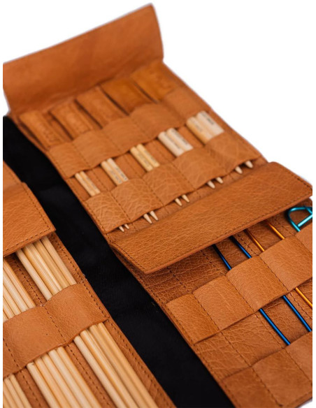 Etui pour aiguilles à tricoter Muud Lucy - Whisky