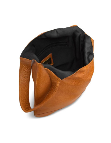 Sac à main shopper en cuir Muud Dzana - Whisky