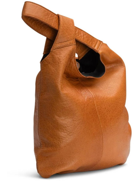 Sac à main shopper en cuir Muud Dzana - Whisky