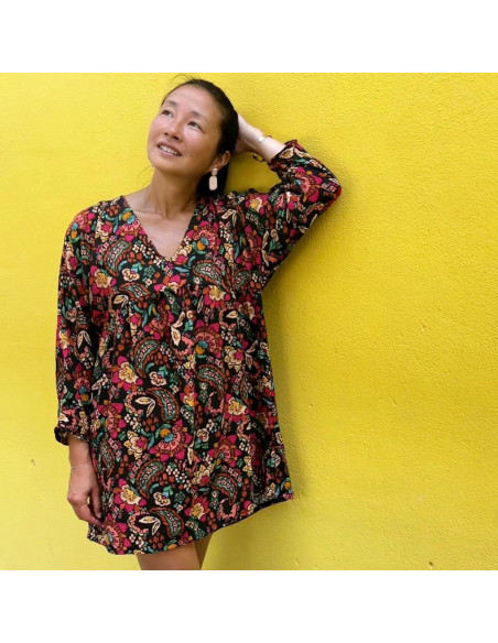 Tissu viscose flammé Bohémian - My Dress Made