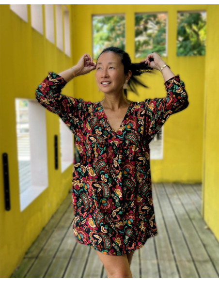 Tissu viscose flammé Bohémian - My Dress Made