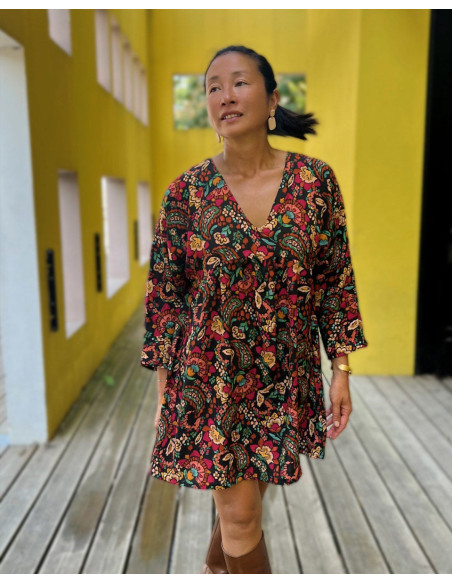 Tissu viscose flammé Bohémian - My Dress Made
