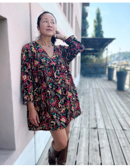 Tissu viscose flammé Bohémian - My Dress Made