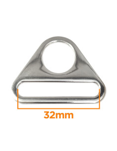 Anneau triangulaire passant 32 mm - Argent