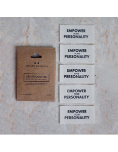 Lot de 5 étiquettes tissées à coudre - Empower your personality