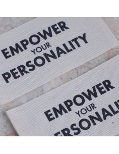 Lot de 5 étiquettes tissées à coudre - Empower your personality 2