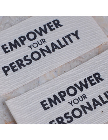 Lot de 5 étiquettes tissées à coudre - Empower your personality