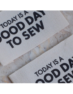 Lot de 5 étiquettes tissées à coudre - Today is a good day to sew 2