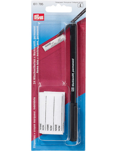 24 étiquettes thermocollantes + crayon marqueur indélébile