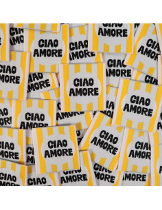 Lot de 5 étiquettes tissées - Ciao amore