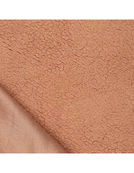 Tissu sherpa - Marron clair