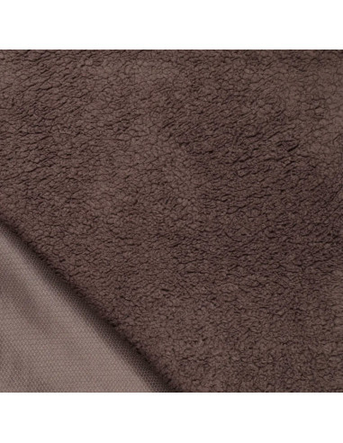 Tissu sherpa - Terre