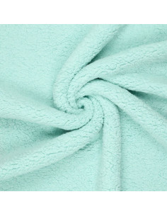 Tissu sherpa - Bleu glacier