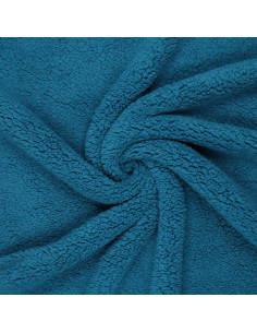 Tissu sherpa - Bleu pétrole