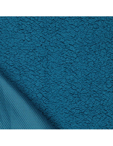 Tissu sherpa - Bleu pétrole